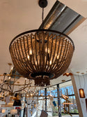 Six Light Chandelier from the Brisbane Collection in Distressed Black Finish by Kichler (Clearance Display, Final Sale)