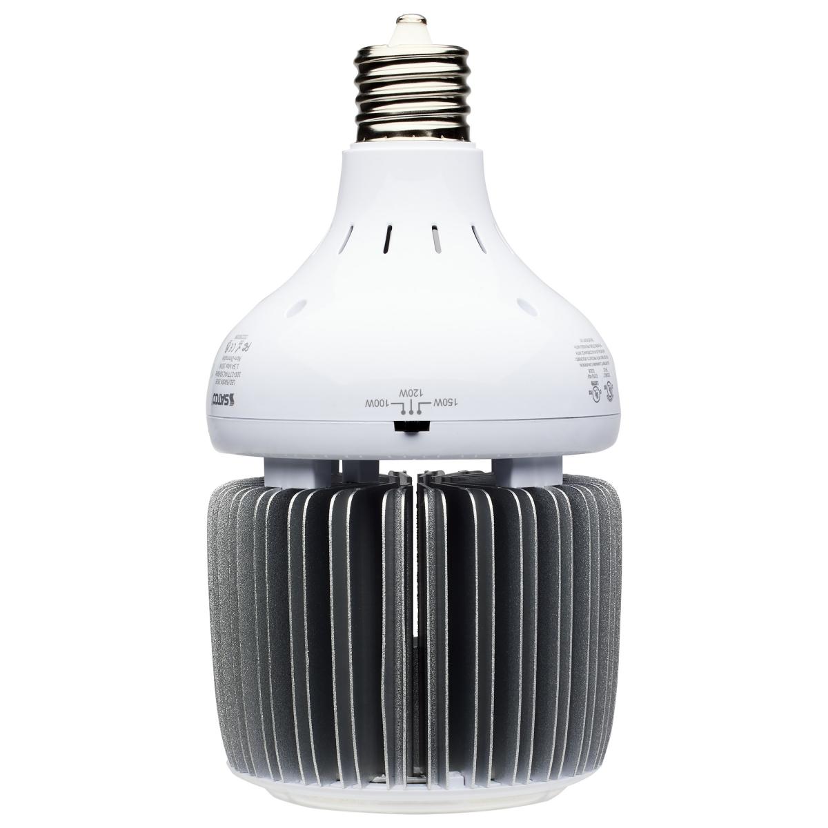 100/120/150 Wattage Selectable, LED, Hi-Bay, Type B, Ballast Bypass, Mogul Extended, 5000K, 100V-277V, 400W-600W Metal Halide Replacement Light Bulb by Satco