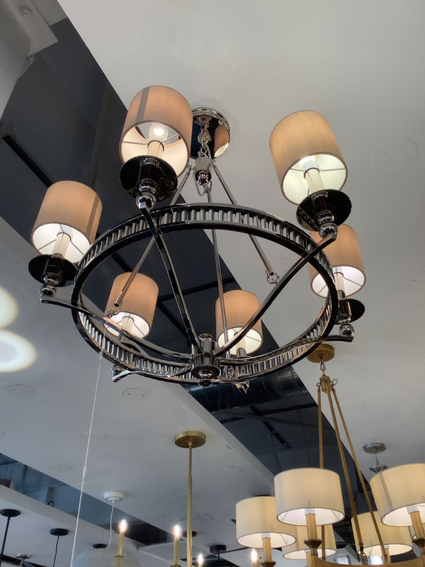 Elk Braxton 6-Light Chandelier In Polished Nickel 10167/6 Elk Braxton 6-Light Chandelier In Polished Nickel (Clearance Display, Final Sale)