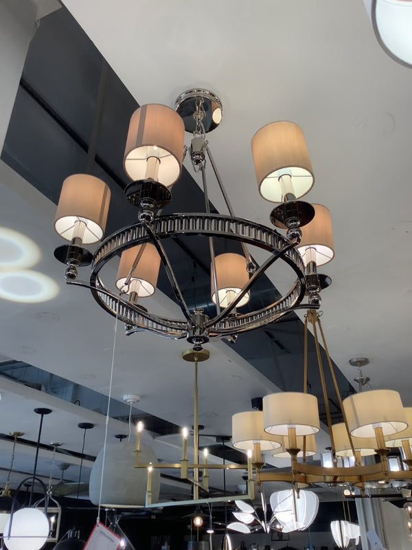 Elk Braxton 6-Light Chandelier In Polished Nickel 10167/6 Elk Braxton 6-Light Chandelier In Polished Nickel (Clearance Display, Final Sale)