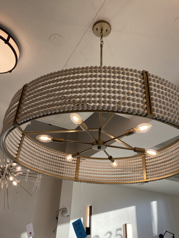 Six Light Chandelier from the Brynn Collection in Aged Brass Painted Finish by Capital Lighting (Clearance Display, Final Sale)