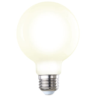 8.5W LED G25 3000K Filament Light Bulb in Milky Finish by Bulbrite