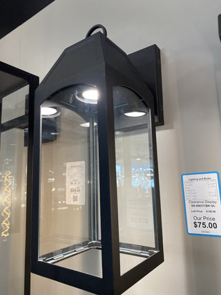 One Light Outdoor Wall Lantern from the Burton Collection in Black Finish by Capital Lighting (Clearance Display, Final Sale)