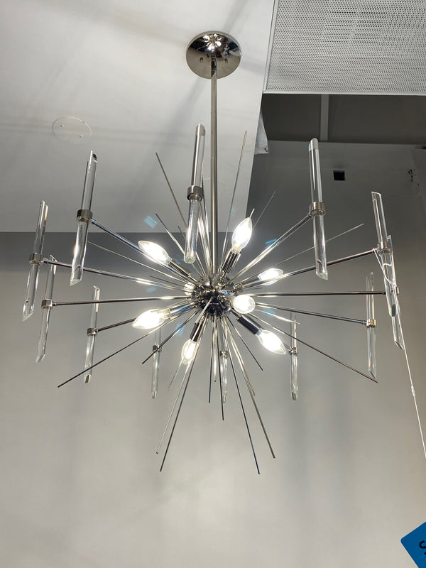 Eight Light Chandelier from the Eris Collection in Polished Nickel Finish by Kichler (Clearance Display, Final Sale)