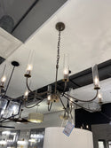 Eight Light Chandelier from the Grace Collection in Black Finish by Hubbardton Forge (Clearance Display, Final Sale)