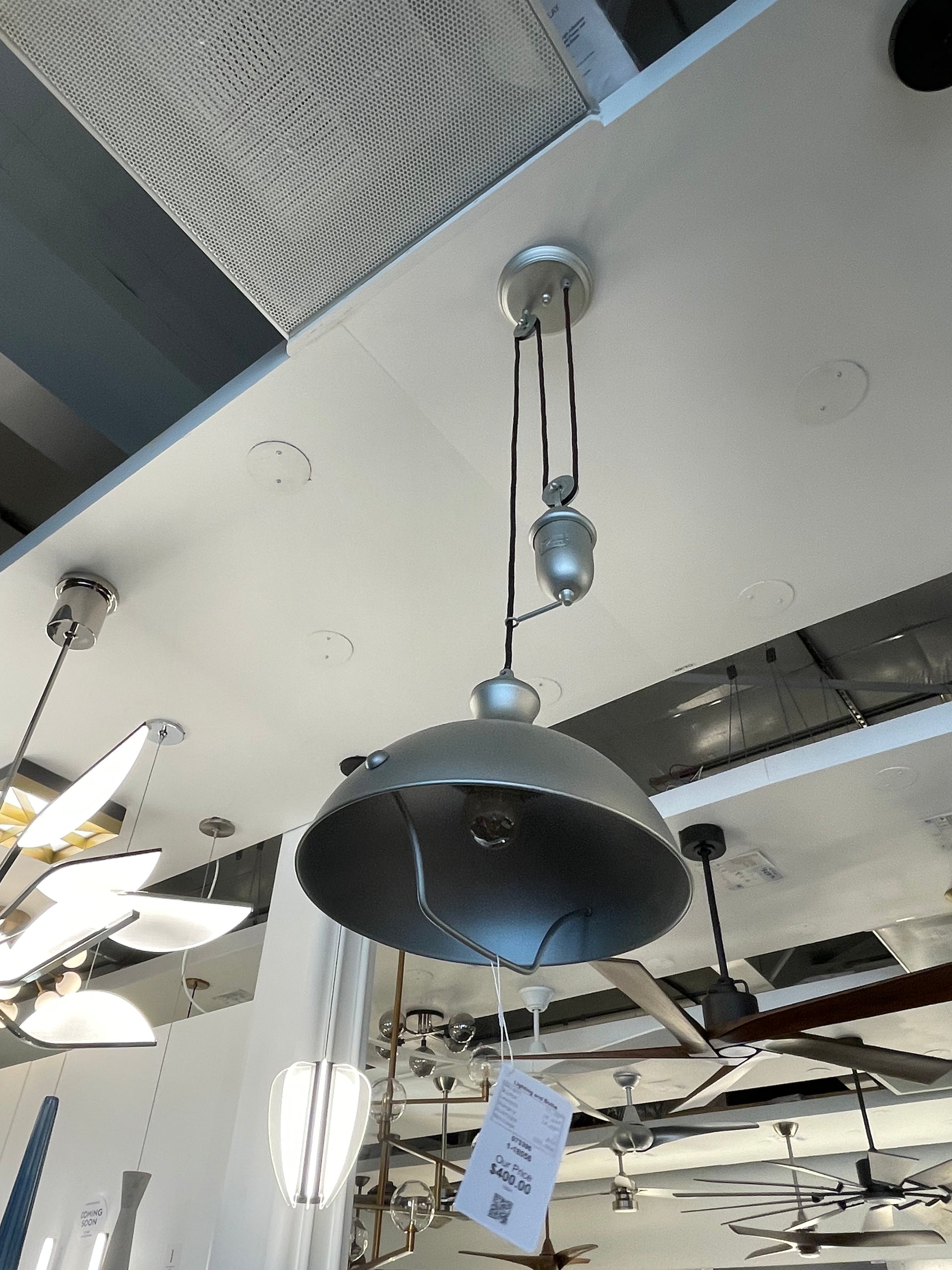 One Light Pendant from the Farmhouse Collection in Aged Pewter Finish by ELK Home (Clearance Display, Final Sale)