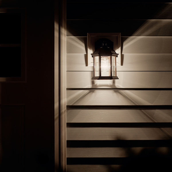 LED Outdoor Wall Mount from the Barrie Collection in Black Finish by Kichler