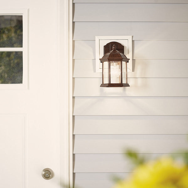 LED Outdoor Wall Mount from the Barrie Collection in Black Finish by Kichler