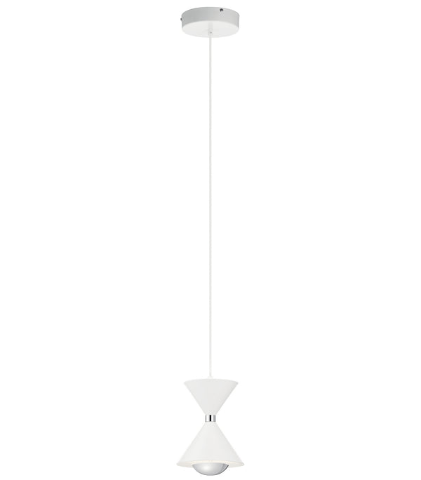 LED Mini Pendant from the Kordan Collection in Matte White Finish by Kichler