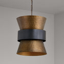 One Light Pendant from the Loren Collection in Patinaed Brass and Dark Zinc Finish by Capital Lighting