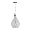 One Light Pendant from the Rabun Collection in Brushed Nickel Finish by Capital Lighting