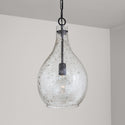 One Light Pendant from the Rabun Collection in Matte Black Finish by Capital Lighting