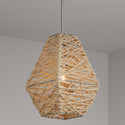 One Light Pendant from the Finley Collection in Natural Jute and Grey Finish by Capital Lighting