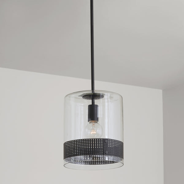 One Light Pendant from the Marion Collection in Matte Black Finish by Capital Lighting