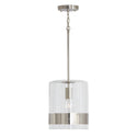 One Light Pendant from the Marion Collection in Polished Nickel Finish by Capital Lighting