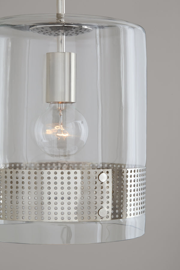 One Light Pendant from the Marion Collection in Polished Nickel Finish by Capital Lighting