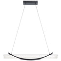 LED Linear Chandelier from the Rowan Collection in Matte Black Finish by Kichler