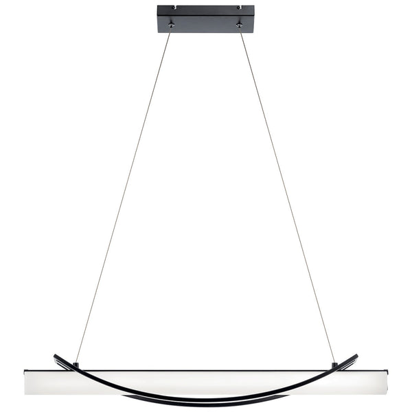 LED Linear Chandelier from the Rowan Collection in Matte Black Finish by Kichler