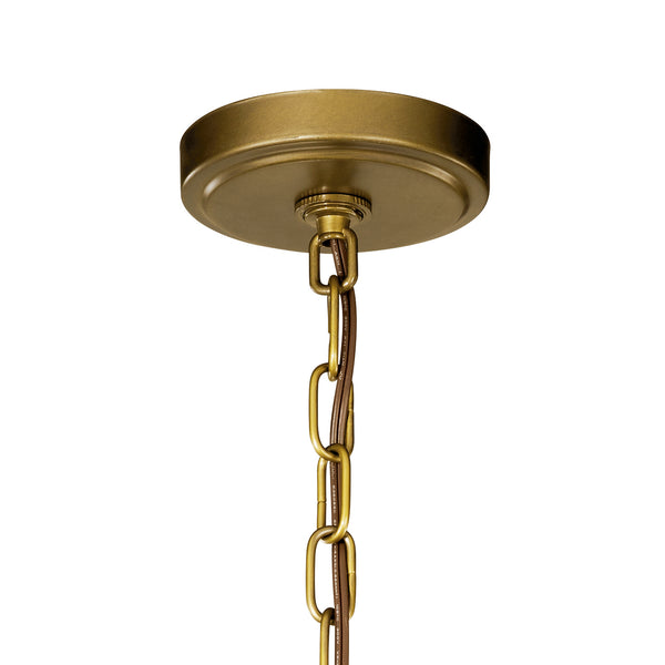 Three Light Pendant from the Voleta Collection in Natural Brass Finish by Kichler