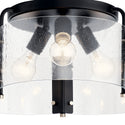 Three Light Semi Flush Mount from the Thoreau Collection in Black Finish by Kichler