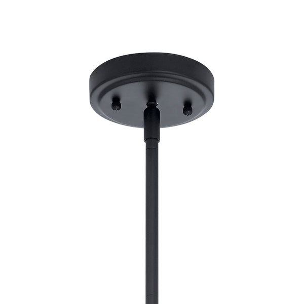 One Light Pendant from the Lakum Collection in Black Finish by Kichler