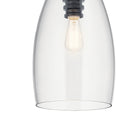One Light Pendant from the Lakum Collection in Black Finish by Kichler