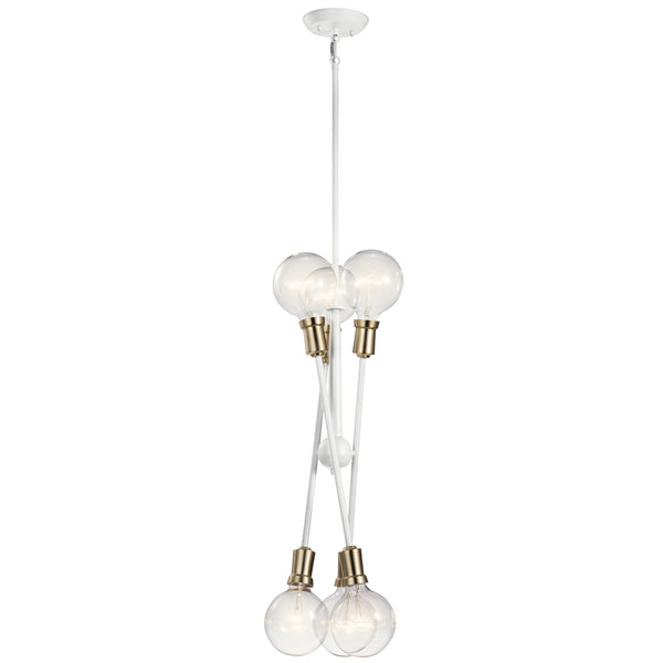 Six Light Chandelier from the Armstrong Collection in White Finish by Kichler