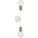 Two Light Wall Sconce from the Armstrong Collection in White Finish by Kichler