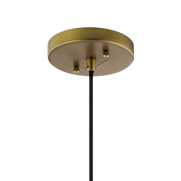 One Light Mini Pendant from the Avery Collection in Natural Brass Finish by Kichler