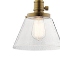 One Light Pendant from the Avery Collection in Natural Brass Finish by Kichler