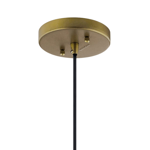 One Light Pendant from the Avery Collection in Natural Brass Finish by Kichler