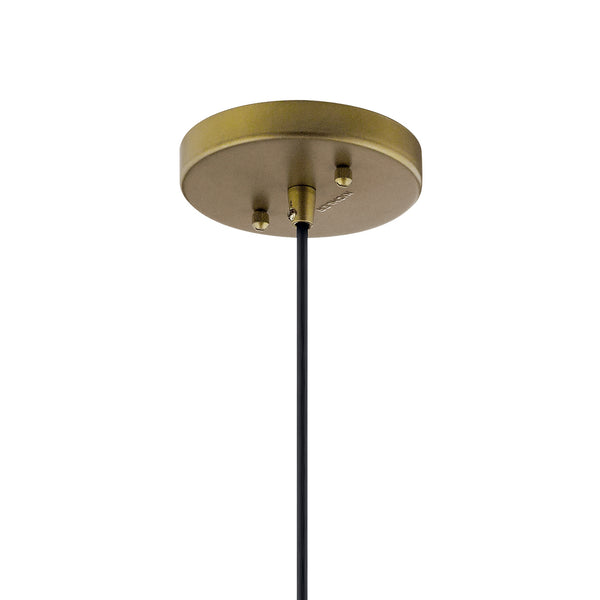 One Light Mini Pendant from the Avery Collection in Natural Brass Finish by Kichler