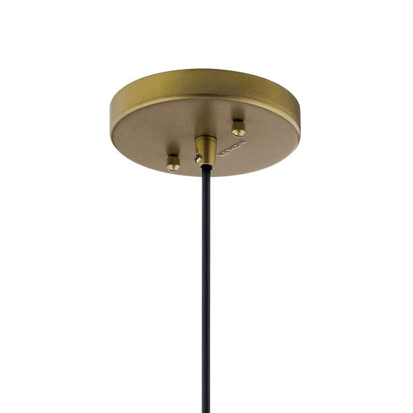 One Light Mini Pendant from the Avery Collection in Natural Brass Finish by Kichler