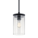 One Light Mini Pendant from the Crosby Collection in Black Finish by Kichler