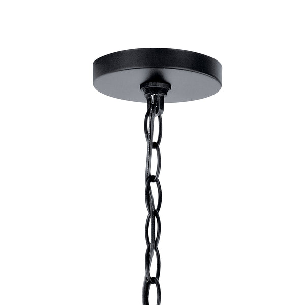 Four Light Foyer Pendant from the Crosby Collection in Black Finish by Kichler