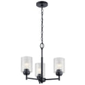 Three Light Mini Chandelier from the Winslow Collection in Black Finish by Kichler