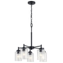 Five Light Chandelier from the Winslow Collection in Black Finish by Kichler