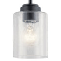 One Light Mini Pendant from the Winslow Collection in Black Finish by Kichler