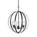 Three Light Chandelier from the Winslow Collection in Black Finish by Kichler