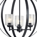 Three Light Chandelier from the Winslow Collection in Black Finish by Kichler