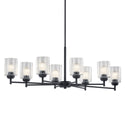 Eight Light Chandelier from the Winslow Collection in Black Finish by Kichler