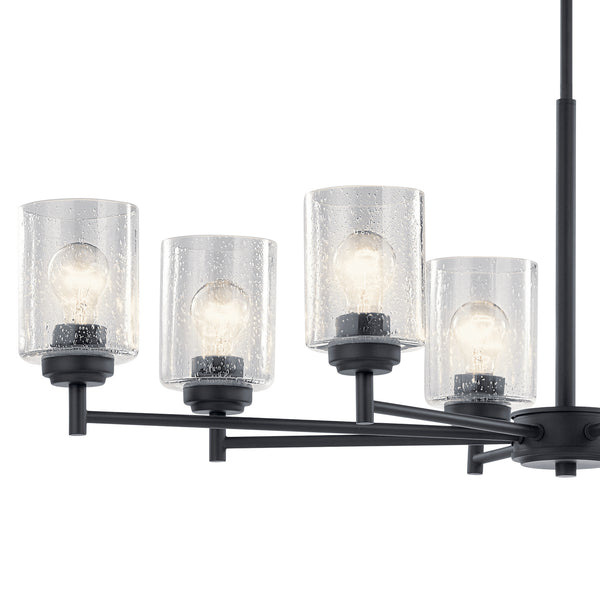 Eight Light Chandelier from the Winslow Collection in Black Finish by Kichler