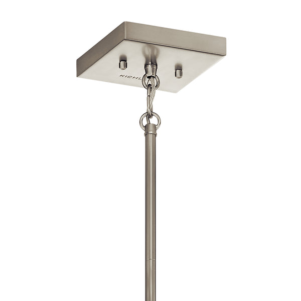 One Light Mini Pendant from the Moorgate Collection in Distressed Antique White Finish by Kichler