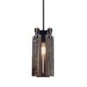 One Light Mini Pendant from the Ridgewood Collection in Textured Black Finish by Kichler