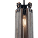 One Light Mini Pendant from the Ridgewood Collection in Textured Black Finish by Kichler