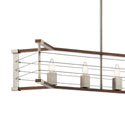 Seven Light Linear Chandelier from the Lente Collection in Brushed Nickel Finish by Kichler