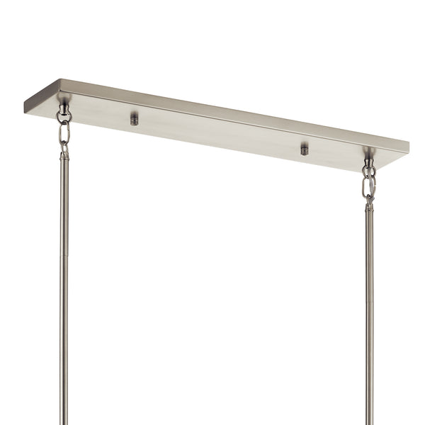 Seven Light Linear Chandelier from the Lente Collection in Brushed Nickel Finish by Kichler