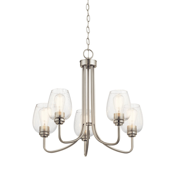 Five Light Chandelier from the Valserrano Collection in Brushed Nickel Finish by Kichler