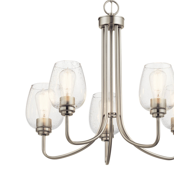Five Light Chandelier from the Valserrano Collection in Brushed Nickel Finish by Kichler