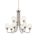 Nine Light Chandelier from the Valserrano Collection in Brushed Nickel Finish by Kichler